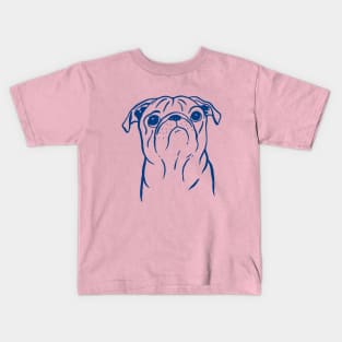 Pug (Pink and Blue) Kids T-Shirt